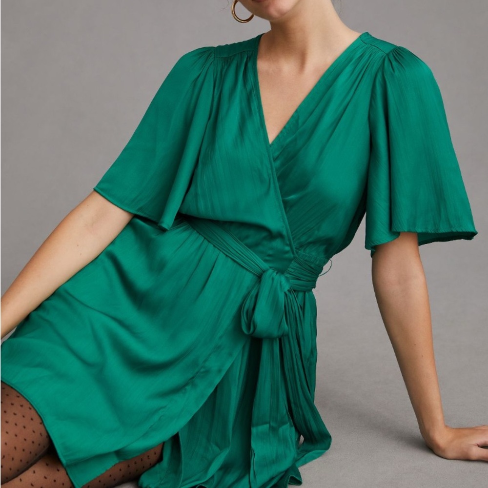 Anthropologie Mini Wrap Dress